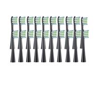 20PCS Replacement Brush Heads,Compatible for Oclean Flow/X PRO Elite/X/One/Z1/F1Electric ToothbrushVacuum Sealed Bristle(20 pcs Black)