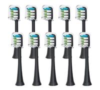 20pcs Replacement Brush Heads，Compatible for SOOCAS X3 X5 V1 X3U Soft Bristle Electric Toothbrush Sealed Packed(Black)
