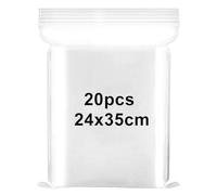20PCS Resealable Clear Plastic Bags Large Ziplock Bags 24 x 35cm Sealed Bag Storage Bag Press Seal Bags Thickening and Durable Apply to Quilts Blankets Clothing Storage