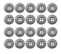 20PCS Resin Button 4 Hole 0.8 Inch Army Military Buttons Sewing Button for Pants Jacket Uniforms Bags Accessorie Army Military Buttons (Grey, 32L=20MM)