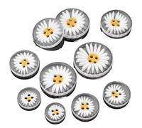 20Pcs Resin Buttons Daisy Hand Sewing Buttons Craft Buttons for Sewing DIY Crafts Clothes 11.5-30MM (WHITE 20PCS_18MM)