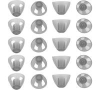 20PCS Resound Compatible Hearing Aid Domes Open Ear Tips Replacement 8mm, Split Ear Rub Piece Comfortable BTE Hearing Amplifier, Ear Tips Invisible, Perfect for Open Air (Medium, Dark Gray)