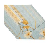 20Pcs Retro Floral Pattern Envelopes Party Invitation Envelope 6.46x4.4Inch for Wedding Valentines Card and Mailing Old Envelope and Letter Set