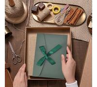 20Pcs Retro Gift Card Envelopes, Green Gift Envelopes with Ribbons Kraft Gift Card for Wedding Birthday Invitations Letters Valentine's Father's Day