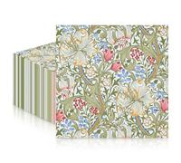 20pcs Retro Paper Party Napkins,Disposable Cocktail Serviettes Napkins Patterned of Retro Floral, 2-Ply, 13" x 13", Recyclable,Soft Hand Paper Towels for Birthday Party,Wedding,Mother's Day