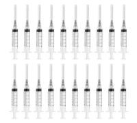 20PCS Reusable 5ML Plastic Syringe Multiple Uses Luer Lock Syringe Precise Colostrum Syringe with Needle for Scientific Labs Measuring Watering Feeding Pets or Glue Applicator