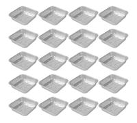 20pcs Reusable Aluminum Foil Oven Baking Trays Stackable Square Air Fryers Liners Food Containers Kitchen Supplies