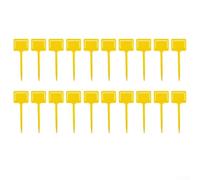 20PCS Reusable PVC Plant Labels for Flower Pots Weather Resistant Write and Erase Stakes for Identifying Herbs Vegetables Blooms 17.6x6.2cm Garden Use(Yellow)