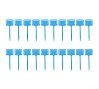 20PCS Reusable PVC Plant Stakes Garden Labels Write Erase Design Weather Resistant for Flower Pots Herbs Vegetables Blooms 17.6x6.2cm Minimalist Style(Blue)