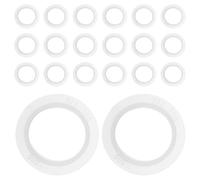 20pcs Reversing Sensor Rubber Gasket Set for Car Bumper Repair | White Seal Rings, Wide Compatibility and Shock Absorption, Waterproof Fit for Reverse Parking Aid