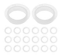 20pcs Reversing Sensor Rubber Ring White Waterproof Seal | Rubber Replacement Kit, Shock Absorption and Wide Compatibility, Rear Assist Accessory for Vehicles