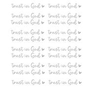 20PCS Road of Belief Trust in God Car Glass Decals Removable and Reflection Accessories Trust in God Stickers