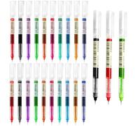 20pcs Rollerball Pens 0.5 mm Quick-Drying Ink Extra Fine tip Pens Different Coloured Liquid Ink Pens Gel Pens Coloured for School, Office, Writing, Drawing, Adults and Kids