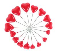 20pcs Romantic Heart Cake Topper with Foam and Iron Wire for Parties | Red Heart Shape, Photo Friendly Decor, Easy to Apply for Wedding Cake Fruit Bridal Shower and Valentine
