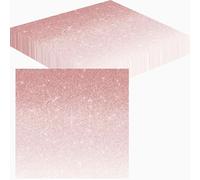 20pcs Rose Gold Paper Napkin 33x33CM,Soft Shiny Gradient Disposable Luncheon Paper Party Serviettes Tableware for Birthday,Christmas,Halloween,Wedding,BBQ,Parties Dinner Rose Serviettes Napkins