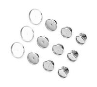 20pcs Round Brooch Bottom Support with Butterfly Clasp | Silver Finish, Suitable for Handmade Accessories and Fabric Surfaces, Useful for Custom Pins, Meetings and Costume