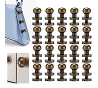 20pcs Round Head Button, Bronze Button Spikes and Studs Rivet Leather Buttons for Clothing Shoes Belts Bags DIY Craft Leather Craft(8X7mm)