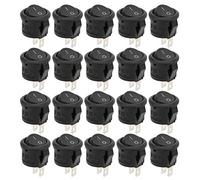 20Pcs Round Rocker Switch, 2 Pin 2 Position KCD11 Industrial Control Elements Rocker Switch Power Switch Car Light Switches for Car Truck Motorcycle Boat Marine