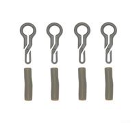 20pcs Rubber Back Clips with Sleeves for Carp Rigs | Secure release, prevents fish loss, safe ejection system, ideal for helicopter rigs, ethical angling practice