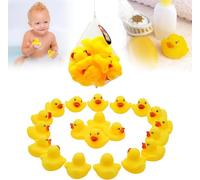 20Pcs Rubber Duck Bath Toy Set, Floating Vinyl Ducks for Babies and Toddlers, Reusable Waterproof Bath Time Toys for Kids, Fun Water Play & Pool Party Favors, 5cm Mini Ducks