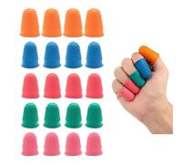 20pcs Rubber Finger Thimbles 5 Different Sizes Colors Finger Protector Covers Reusable Finger Protector Finger Pads Grips for Paperwork Cutting Embroidery Money Counting Crafts