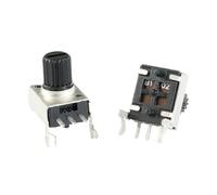 20PCS RV09 Potentiometer Horizontal 7.5MM 0932 Adjustable Resistor 100K 10K 1K 20K 2K 500K 50K 5K 3Pin Potentiometers Kit(20K Ohm)