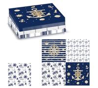 20Pcs Sailing themed Napkins Serviettes Disposable,32cm 2Ply Pirate Sailboats Party Cocktail Napkins Dinner Guest Tissue Decorative Paper Napkins for Boys Birthday Baby Shower Pirate Party Decorations