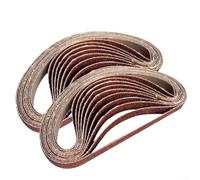 20pcs Sanding Belt 15x452mm Abrasive Belt with Aluminum Oxide Grit 60/240 for M10 Sander Adapter Suitable for Wood Metal Furniture and Leather Polishing