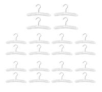 20Pcs Satin Padded Hangers, 43cm White Ivory, Cushioned Clothes Hangers 17", Soft Touch Coat Hangers, Non-Slip Blouse Hook for Adults, Garments, Wedding Dress, Lingerie, Tops, Suits, Shirts, Dress