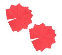 20pcs Scalloped Paper Napkins 9.84 Inch Red Disposable Boho Party | Delicate Edges, Sturdy Tear Resistance, Easy Access, Weddings and Themed Events, and Elders