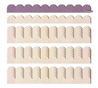 20PCS Scalloped Pine Wood Trim Moulding 16x2 Inch, Paintable DIY Cabinet, Window & Shelf Edge Decorative Scallop Border for Wall & Door