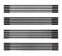 20pcs Scroll Saw Blades Carbon Steel 10/15/18/24 Teeth Coping Saw Blades Pinned Scroll Saw Blade for Sawing Wood Soft Metals Plastic Cutting Compatible with Most Jig Saw