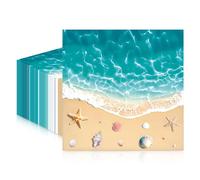 20pcs Sea Shell Paper Party Napkins Serviette,Disposable Cocktail Serviettes Napkins Patterned, 2-Ply, 13" x 13", Recyclable,Soft Hand Paper Towels for Birthday,Beach Ocean Themed Party,Hawaii,Wedding