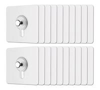 20PCS Self Adhesive Picture Hooks,Extra Strong Sticky,No Nails Picture Hooks,Wall Stickers for Picture Hanging,for Hanging Pictures Photo Frames and Wall Decorations