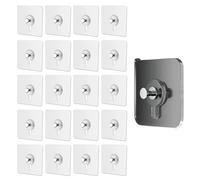 20PCS Self Adhesive Picture Hooks No Nails Adhesive Extra Strong Sticky Hooks Sticky Pad for Hanging Pictures, Photo Frame and Wall Decoration Without Damage, Maximum Weight 10 KG