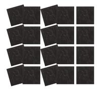 20pcs Self Adhesive Vinyl Floor Tiles 30cm Black Marble Pattern | PVC Waterproof Finish, Non-slip Texture, for Tiles and Countertops, Budget DIY Use, Modern Look