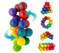 20Pcs Sensory Fidget Toys for Kids, Rainbow Fidget Ball Rainbow Variable Ball, Sensory Fidget Toys, Autism Toys for Toddlers 3-4, Travel Toys Present for Kids Ages 3-7