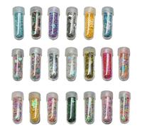 20PCS Sequins Glitter,Chunky Glitter for Crafts,Craft Cosmetic Makeup Glitters,Glitters Makeup Kit for Hair Face Body Nail Art DIY Slime Festival Sewing Making Embellishments