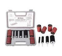 20Pcs/Set 80/120 Grit Sanding Drum Kit Drum Rubber Mandrels for Drill Press wood working Kit