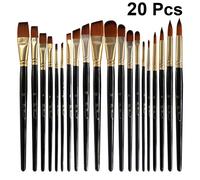 20pcs Set Student Wooden Pole Two-Color Bamboo