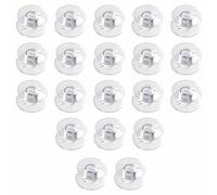 20Pcs Sewing Machine Bobbins Clear Plastic Bobbin Holder Set Transparent Household Bobbins Compatible Machine Sewing DIY Craft Clothings Projects, Clear