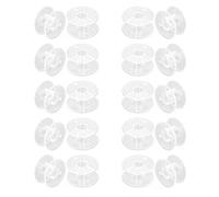 20Pcs Sewing Machine Bobbins for Janome Clear Plastic Bobbin Holder Set Transparent Household Bobbins Compatible with Janome Machine Sewing DIY Craft Clothings Projects, Clear