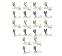 20Pcs Sewing Machine Presser Foot Set, Plastic and Steel Presser Feet for Sewing Machine, Easy Installation Replacement Accessories with Proper Size for Industry and Home Use