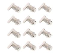 20pcs Shelf Support Pegs L Shaped Copper for Glass Cupboard Shelves | Silver Finish, Wear Resistant Build, Smooth round Edges, for Furniture Makers and Maintenance Staff