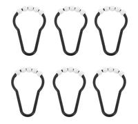 20pcs Shower Curtain Rings Plastic Beaded Hooks for Bathroom Drapery