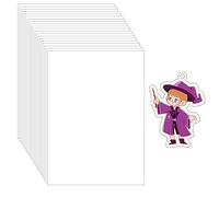 20pcs Shrinky Plastic Sheets Printable 7.9x11.4 Inch Clear Shrinky Plastic Cards Shrinky Plastic Paper Kit for Kids Creative DIY Crafts Making Keychains Earrings
