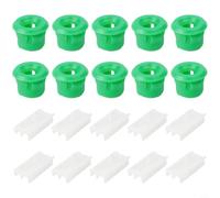 20Pcs Side Sill Skirt Clips PA6 Rocker Panel Moulding Fasteners for E36 E46 E90 E91, Green & White Securing Clip Set Compatible with