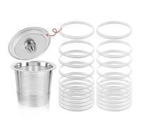 20pcs Silicone Gaskets for Keurig Reusable Coffee Machine Filter, Leak-Proof & Reusable Silicone Seal O Ring Replacement Parts Accessories for Stainless Steel Refillable Kcup K Cup (White)