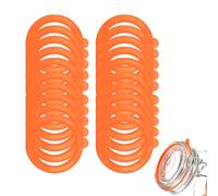 20Pcs Silicone Jar Seals Gaskets Replacement,Soft and Elastic Jar Seal Replacements for Mason Jar,97x70mm,Jar Sealing Replacement for Kilner Jar,Airtight Storage for Kitchen,Keep Food Fresh