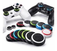 20PCS Silicone Thumb Grips for PS5 PS4 Xbox One Xbox 360 Xbox Series X/S Switch Pro Controller, Non-Slip 3D Textured Joystick Caps, Analogue Stick Protection Covers, 2 of Each Colour, 2.1cm Diameter